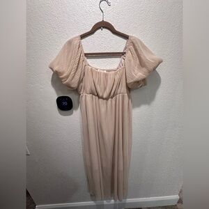 Listicle Tan Maxi Dress